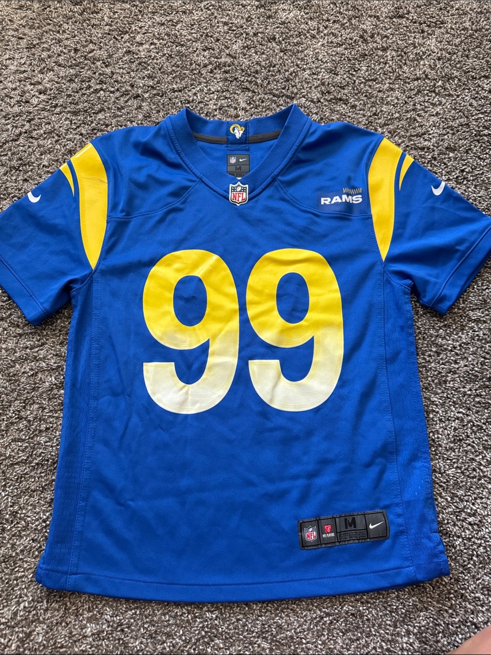 Nike Kids Blue and Yellow Rams #99 Team Jersey